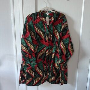 ZURI Vibrant Multicolor Patterned Shirt 2X